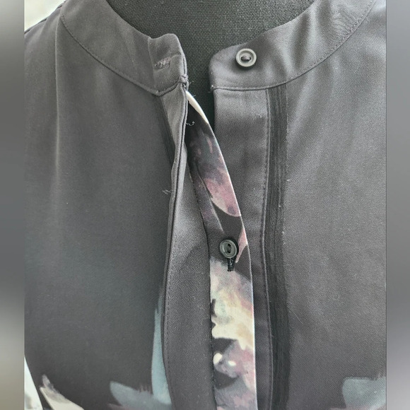 Simply Vera Vera Wang Chiffon Floral Blouse Size Small - Picture 5 of 9
